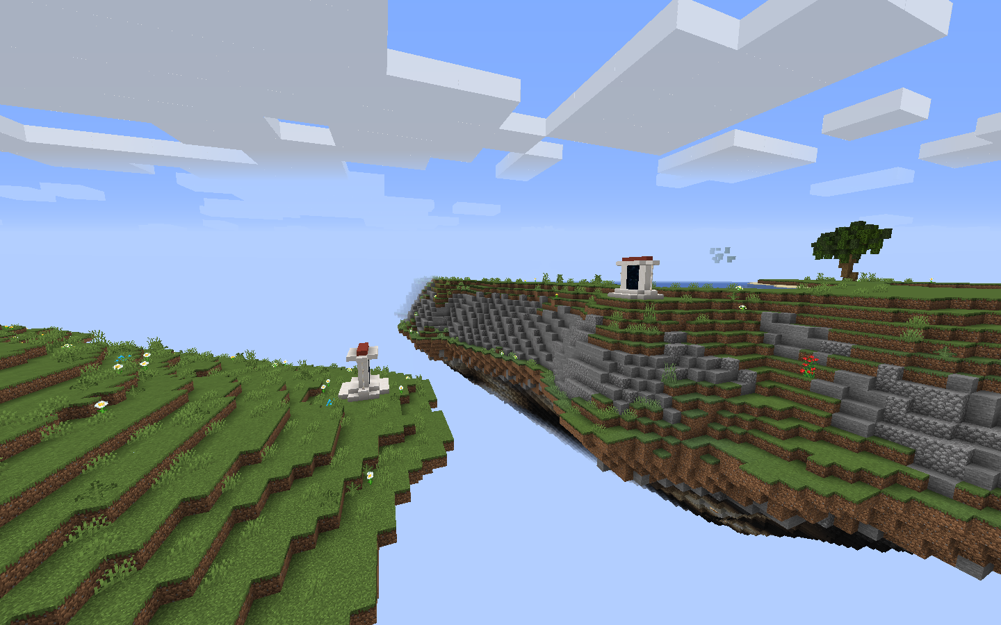 An image of the Above with gates that let you travel between islands.